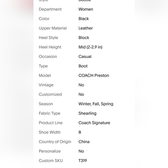 COACH Preston Women's 9.5B Black Leather Shearling Moto Booties Boots - Picture 10 of 10